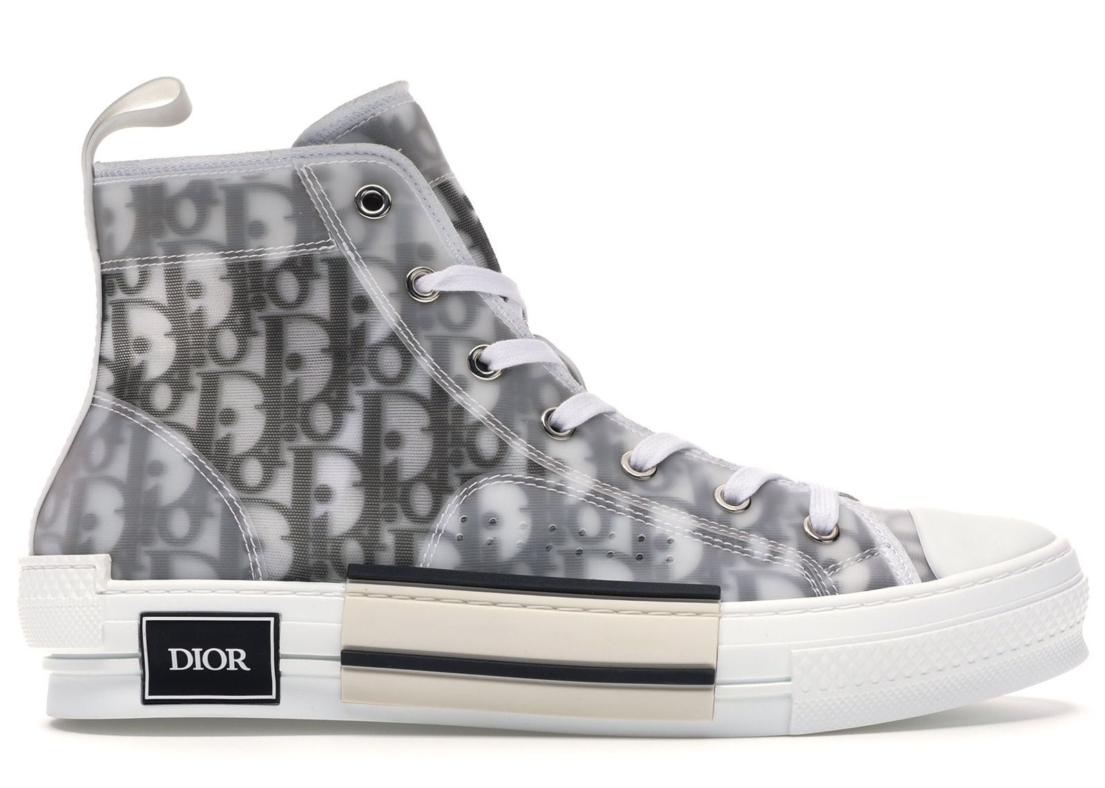 Dior b23 High Top logo Oblique, белый, текстиль, нейлон, женские, мужские