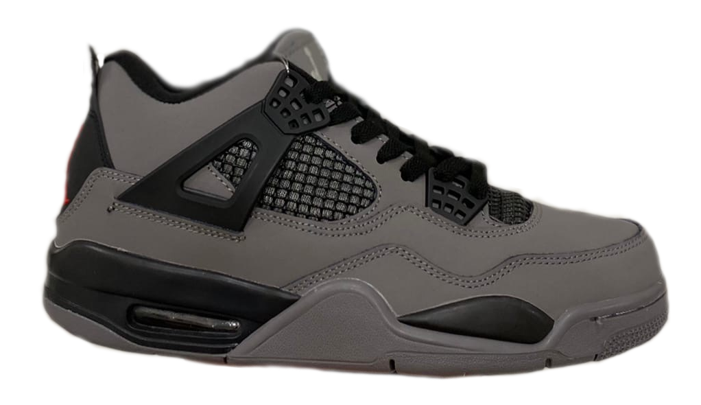 Nike Air Jordan 4 Gray, серые, кожа, текстиль, сетка, мужские