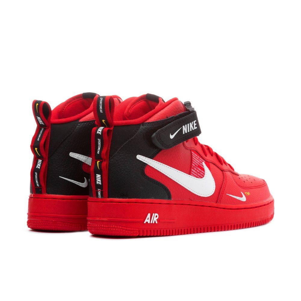  Nike Air Force 1 LV8 Utility Mid Red/Black/White