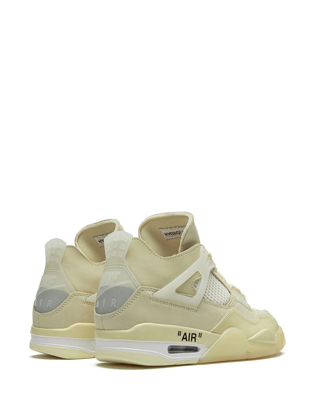 Nike Air Jordan 4 off White Sail, бежевый, нубук, текстиль, мужские, женские