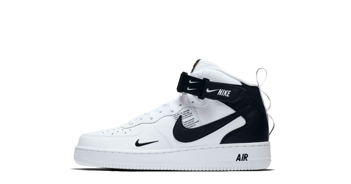 Nike Air Force 1 Mid 07 LV8 Utility зимние с мехом белые кожа мужские-женские